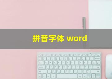 拼音字体 word